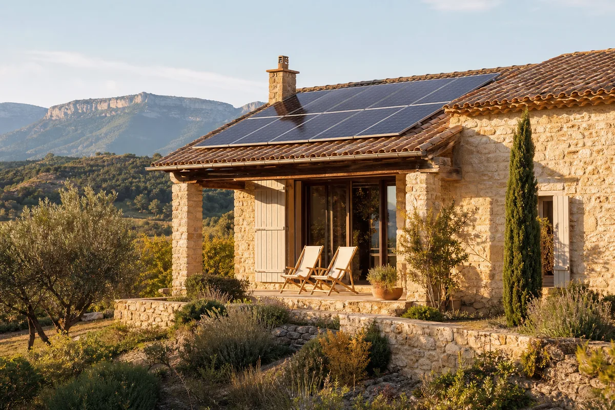 Résidence secondaire à Laragne : le solaire quand on n'est pas là